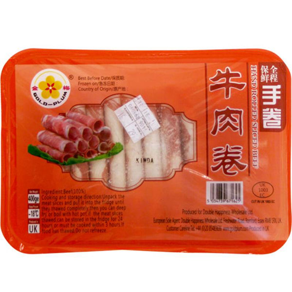 Hand Rolled Sliced Beef 400g (Frozen)  PLEASE CHOOSE A.M. DELIVERY ONLY