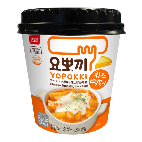 Instant Cup Topokki Yopokki (Rice Cake) - Cheese Flavour 120g