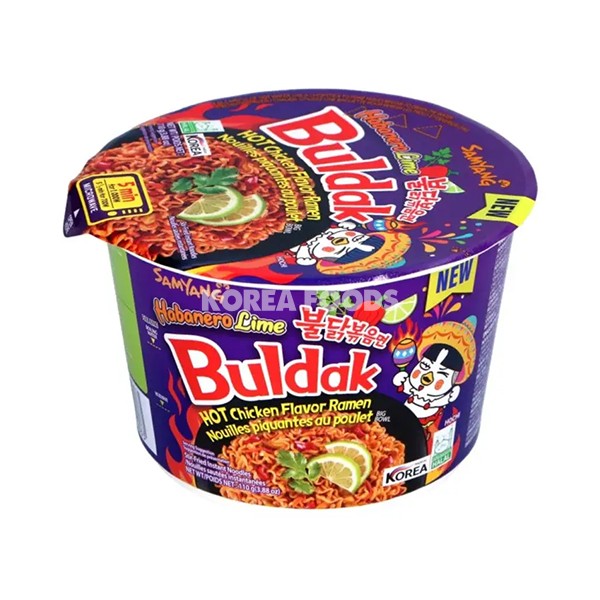 Buldak Instant Noodle - Hot chicken Habanero Lime Bowl 105g