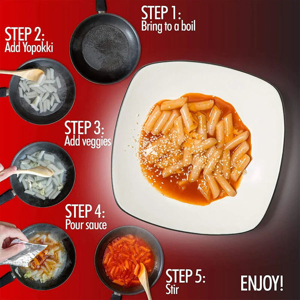 Yopokki Rice Cake With Sweet & Spicy Sauce 280g