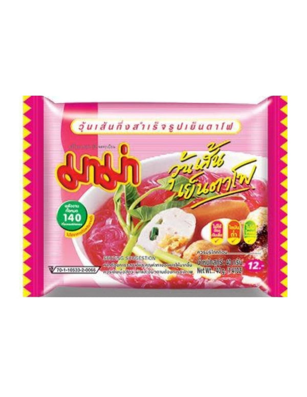 Instant Noodles - Mung Bean Vermicelli Yentafo Flavour 40g