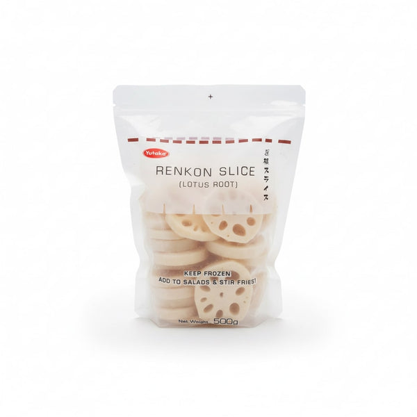 Lotus Root Slice (Renkon) 500g (Frozen)  PLEASE CHOOSE A.M. DELIVERY ONLY
