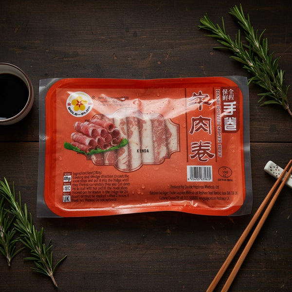 Hand Rolled Sliced Beef 400g (Frozen)  PLEASE CHOOSE A.M. DELIVERY ONLY