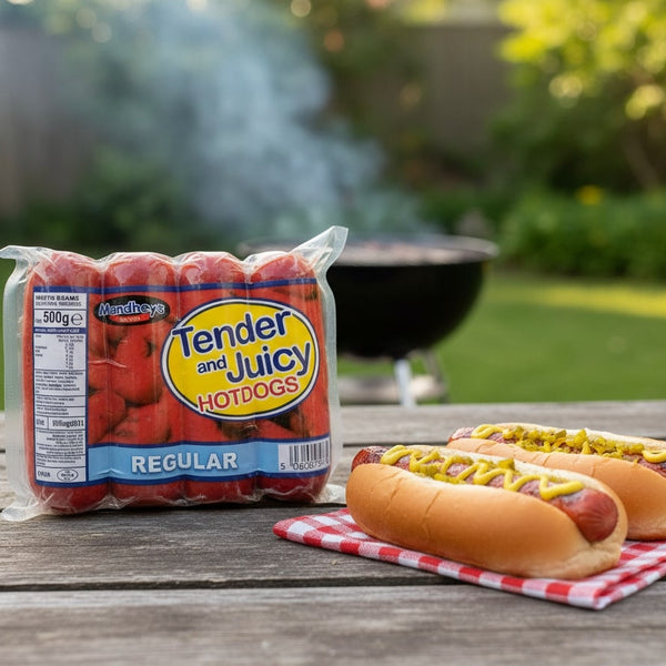 Tender & Juicy Prok Hotdogs 500g (Frozen)  PLEASE CHOOSE A.M. DELIVERY ONLY