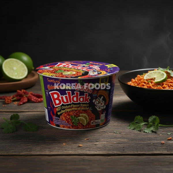 Buldak Instant Noodle - Hot chicken Habanero Lime Bowl 105g Best Before 12/25