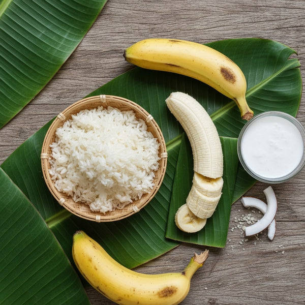 Frozen Sticky Rice with Banana Desert 390g (Frozen) PLEASE CHOOSE A.M. DELIVERY ONLY