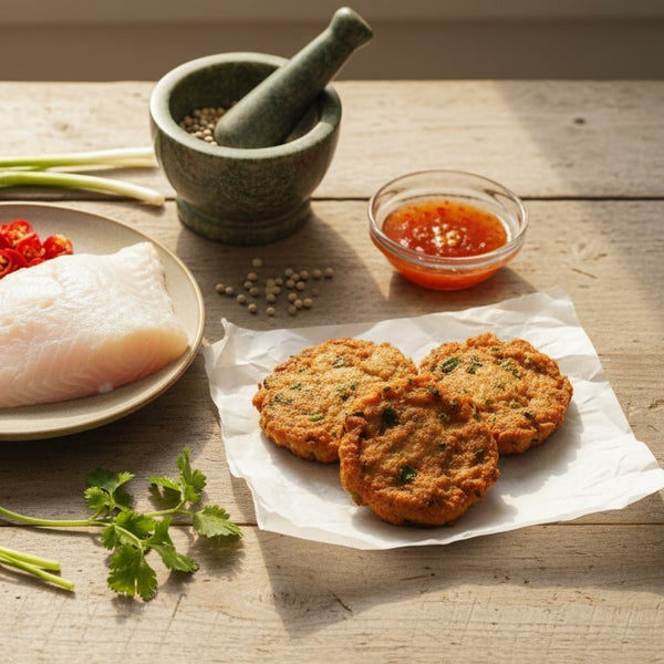 Thai Fried Fish Cakes 200g (Frozen) PLEASE CHOOSE A.M. DELIVERY ONLY